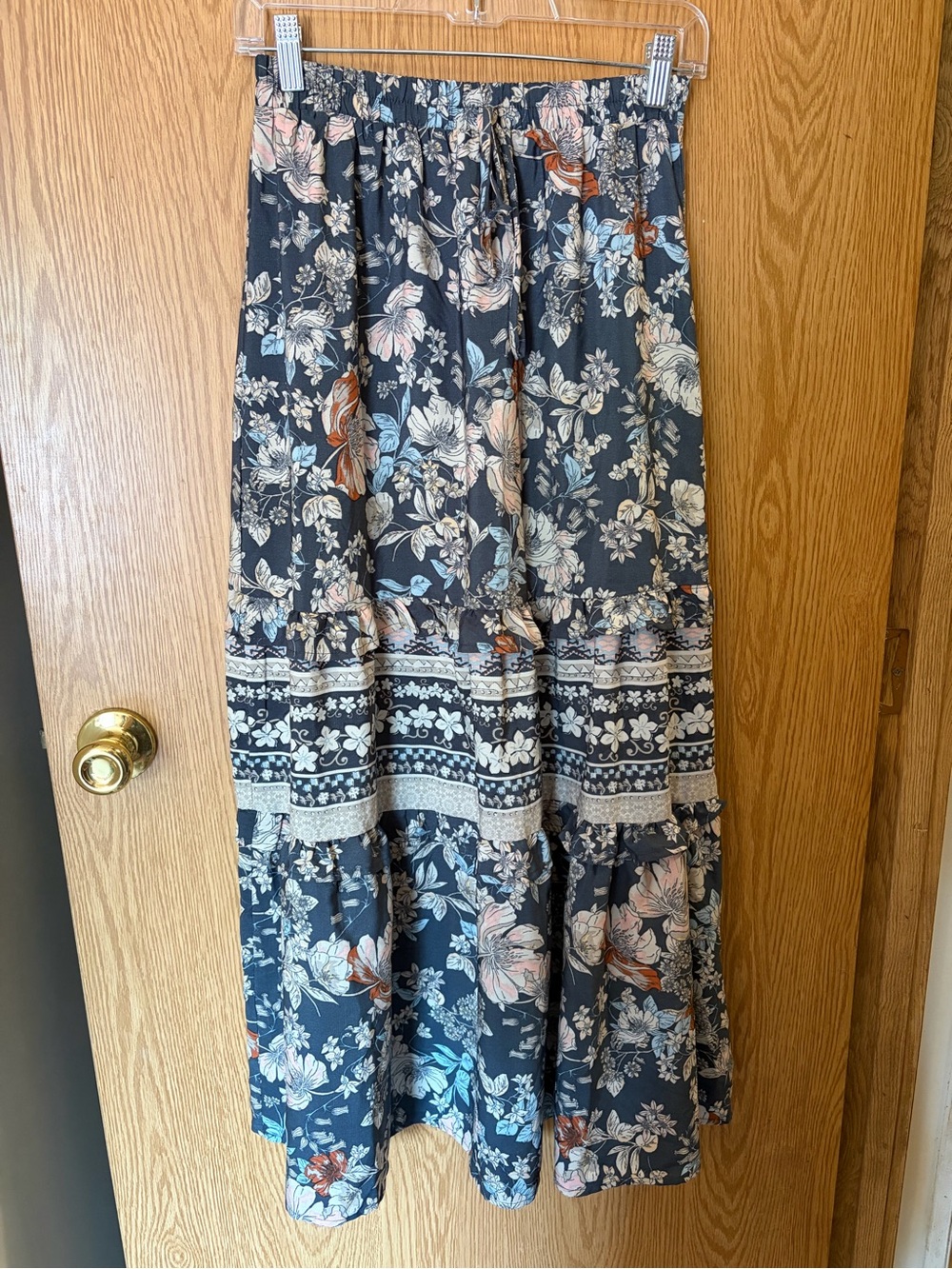 Boho Floral Maxi Skirt - Small
